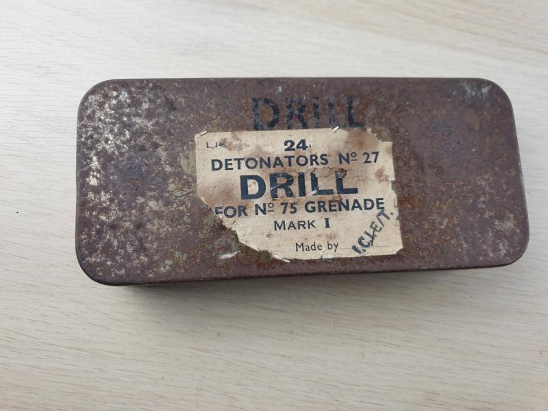 Nr 75 Hawkins mine Drill detonator tin