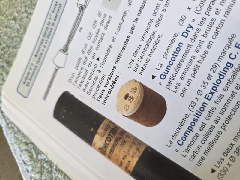 Primer tube Gun cotton.
