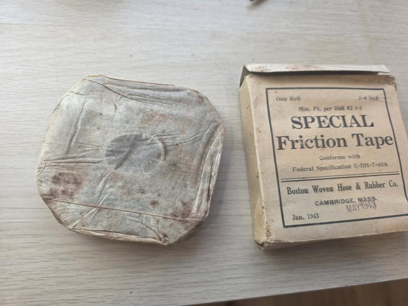 US Friction tape. In the cardboard box.