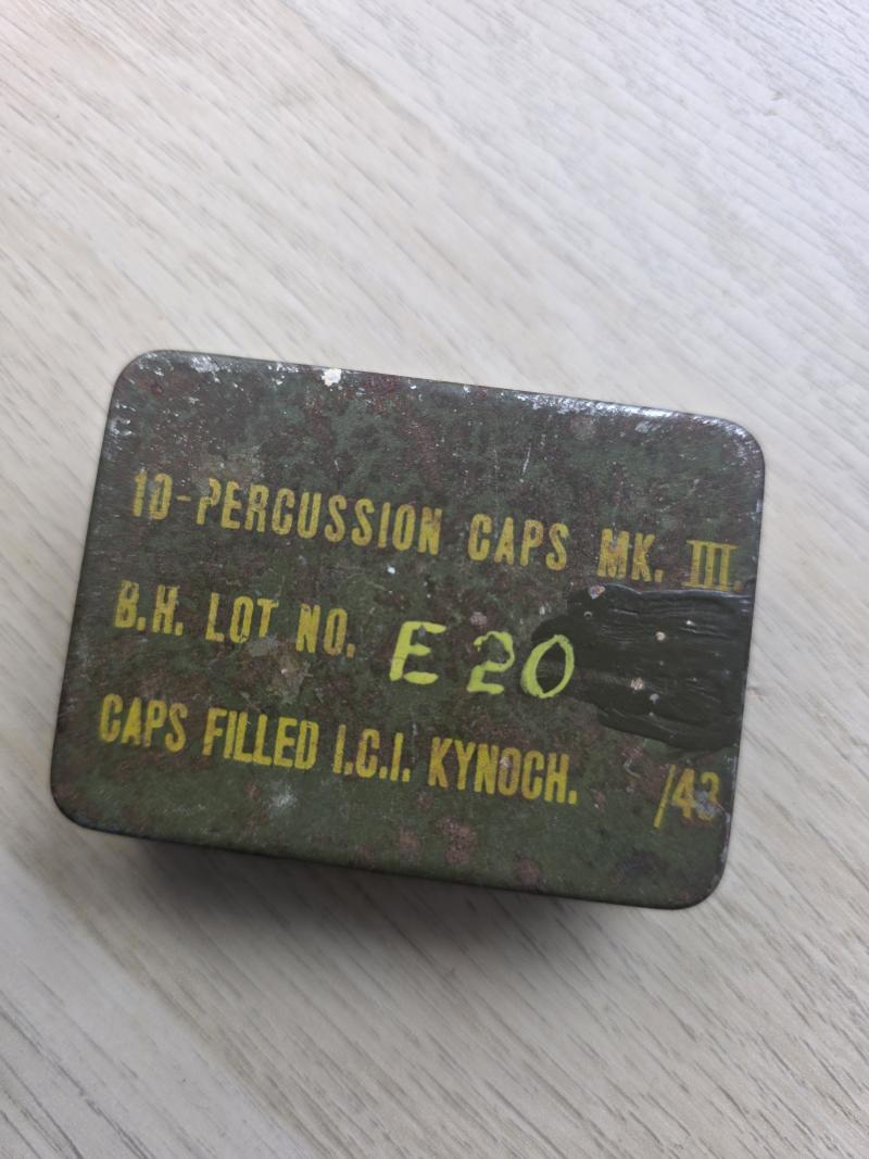SOE percussion caps tin.