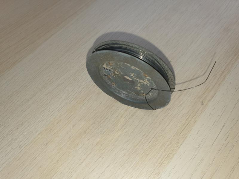 SOE trip wire on metal reel.